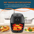 Elite Gourmet EAF-0201 Personal Compact Electric Hot Air Fryer, 2.1 Quart, Oil-Less Healthy Cooker, 1000W, Black