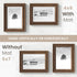 5x7 4x6, Picture Frame with Mat Adaptable Display Size for Natural Black Walnut Wood Frame, HD Tempered Glass, Mortise