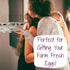 25 (25, Egg Cartons- Adorable Printed Vintage Design for Farm Fresh Eggs, Recycled Paper Cardboard, Sturdy & Reusable