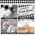50 10 20 Inch Sabary Pcs Homemade Bread Bags with Ties Black Buffalo Plaid Bread Loaf Bags Plastic Clear Gift Storage