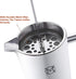 French Press Coffee Maker, Single Serve 1 Cup Small Stainless Steel Thermal Double Walled, 350ML/12OZ