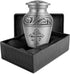 Trupoint Memorials Small Urns for Human Ashes, Keepsake Mini Cremation Urn, Silver Cross.