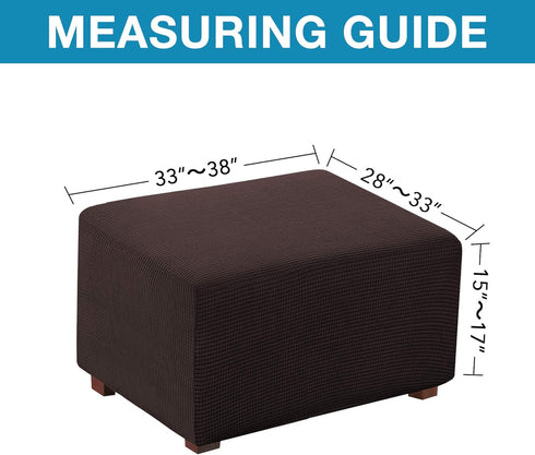 Flamingo P High Elasticity Furniture Protector Stretch Jacquard Universal Ottoman Cover, Easy Fitted Oversized Storage