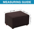 Flamingo P High Elasticity Furniture Protector Stretch Jacquard Universal Ottoman Cover, Easy Fitted Oversized Storage