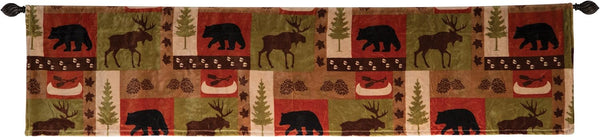 Carstens, Inc JP593 Patchwork Lodge Plush Valance - Multi