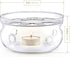 Teabloom Celebration Teapot Warmer, Standard Size 5-inch Diameter Heatproof Borosilicate Glass Tea Warmer