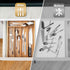 Silverware Organizer Acacia, Kitchen Drawer Organizer, Cutlery Holder with 5 Slots for Flatware Storage in Drawer