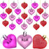 Elcoho 24 Pieces Valentine's Day Heart Baubles Ornaments for Decoration, 2 Styles (Glossy, Glitter)
