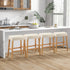 4 Pack Counter YISUN Stool Covers Rectangle - Stretch Waterproof Saddle Seat Cover Bar Stools Bar Chairs Covers Kitchen