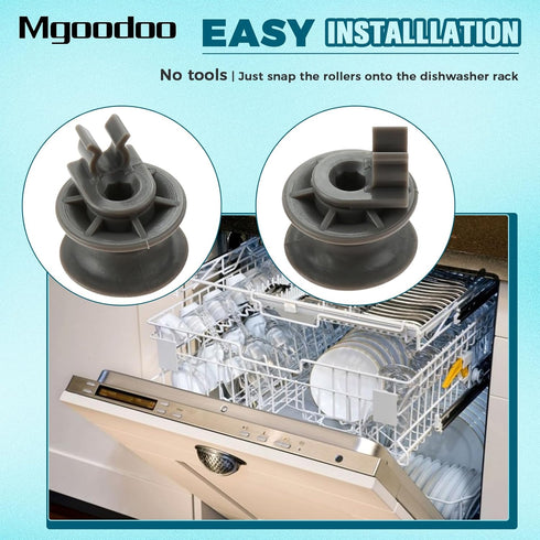 Mgoodoo 8-Packs 4581DD3002A Dishwasher Upper Rack Rollers, Replacement for L-G Dishwasher, 4581DD9001B