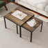 Smuxee Nesting Coffee Table Set of 2, Square Modern Stacking Table with