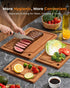 Set 3-Piece Bamboo Cutting Board for Kitchen, Knife-Friendly Wooden Cutting Boards with Juice Groove, Durable Chopping