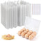 Egg Cartons 80 Pieces, Clear Plastic Reusable Egg Tray Container Holder for 12 Count Eggs, Bulk Storage with Sticker