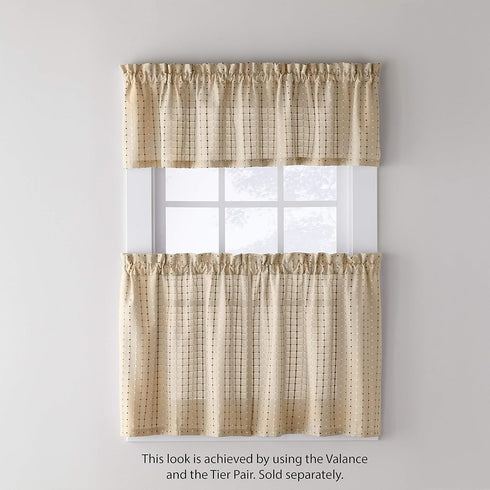 SKL Home Hopscotch Valance, 58 in x 13 in, Neutral Color