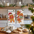 12x24 Inch Set 2 Artoid Mode Gingerbread Candy Christmas Bar Kitchen Towels, Quick Dry Microfiber Cloth Dish Towels