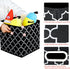 Set of 3 Fabric Cloth Storage Bins, Foldable Cube Organizer with Dual Handles, Black Light for Home Bedroom Storage