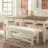 Stretch Jacquard Dining Bench Cover, Removable Washable Slipcover Protector for Bedroom, Kitchen, Hotel (Beige)