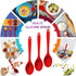Silicone Spoons for Cooking, 10 INCHES, Serving Spoons for Mixing, Stirring & Basting, Nonstick Heat Resistant, 3 PCS