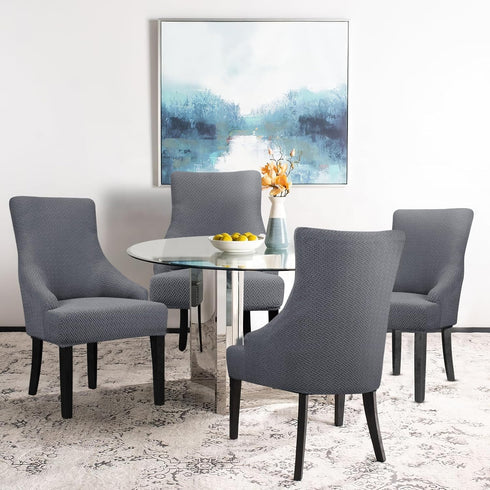 Home1PCS,Dark Lellen Stretch Wingback Chair Cover Slipcover - Reusable Wingback Side Chair Slipcover,Accent Chair
