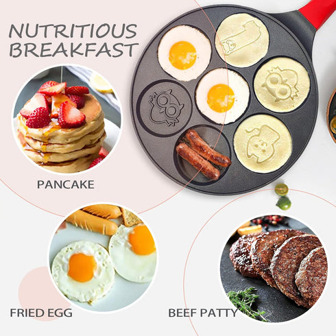 Egg Pan Omelette Pan Pancake Pan Maker Nonstick Egg Cooker Skillet for Pancakes Cookies Burgers Breakfast Pan by DAYOOH