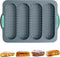 Non-Stick Baguette Bread Pan, 4 Cavity Perforated Silicone Loaf Pan for French Bread Baking