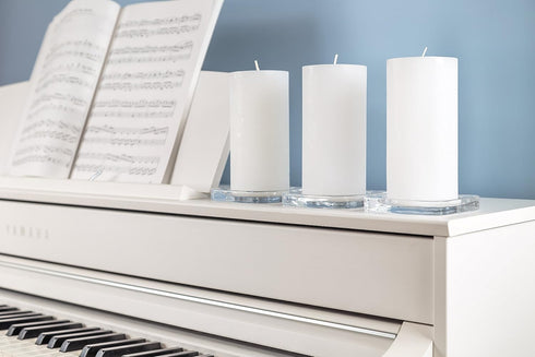 Melt Candle Pillar Candles, 3 Pack - Unscented 3" x 6" Candles for Home, Church, Weddings, & More - White