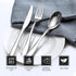 SANTUO Stainless Steel Silverware Set, 12pcs Knives, Spoons, Forks for Home, Kitchen and Restaurant, Mirror Polished &