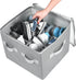 Moteph Shoe Organizer for Closet with Clear Cover & Adjustable Dividers, Grey, Small - 12 Pairs