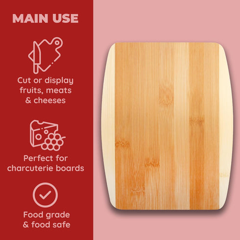 Bamboo Cutting Board Set: Eco-Friendly Wood for Meal Prep and Serving, Charcuterie Boards in Assorted Sizes