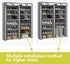 7-Tier Closet 28 JIUYOTREE Shoe Rack Storage Organizer with Dustproof Cover Cabinet Shelf Holds up to Pairs for Doorway