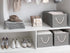 StorageWorks 32L Gray Closet Storage Baskets, Foldable Organizers with Handles, 3-Pack for Linen Closet
