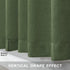 90 Inch 2 Set 7.5 Pitalk Olive Green Curtains Length for Dining Room Panel Back Tab Pocket Linen Sheer Boho Farmhouse