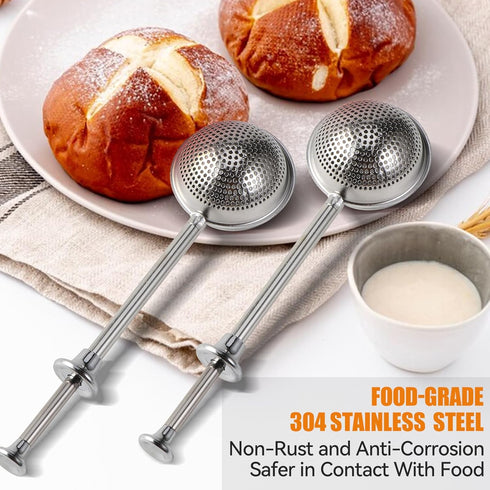 vriysei 1 304 (1) Flour Duster for Baking, PCS Flour Sifter for Baking Powdered Sugar Shaker Duster, Stainless Steel