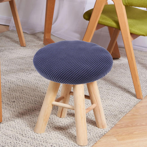 Veemoon Round Stool Covers, Soft Bar Stool Chair Cushion Cover with Elastic Non-Slip Bottom, 11 inches Width