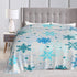 Perinsto 80"X60" Christmas Winter Snowflakes Throw Blanket Ultra Soft Warm All Season Decorative Fleece Blankets