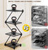 4 Closet,Front Vertical Shoe Rack Tier Small Shoe Rack Shelf for Entryway Tall Narrow Shoe Organizer Metal Shoe Storage