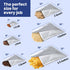 50x Wallaby 1-Cup Mylar Bag Bundle - (5 Mil - 5" x 7") Mylar Bags + 50x Labels - Heat Sealable, Food Safe, & Reliable Long Term-Food Storage Solutions - Silver by Wallaby