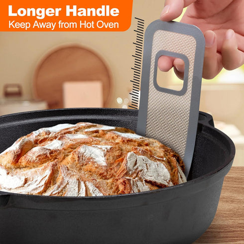 Sourdough Silicone Bread Sling - Oval and Round Non-Stick Baking Mat for Dutch Oven with Extra Long Handles