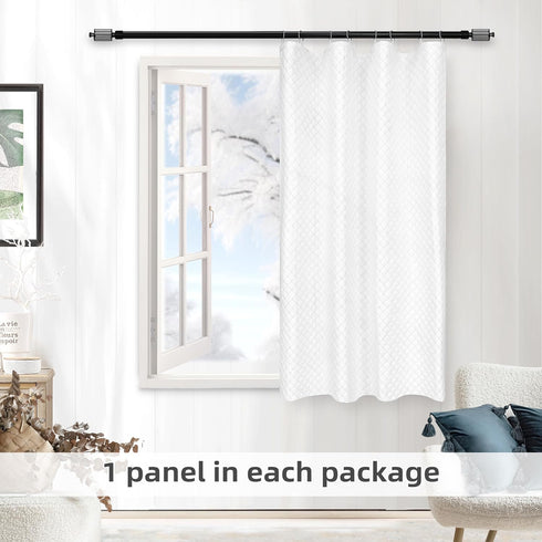 50 Inches 50 Inches DriftAway Soundproof Thermal Insulated Quilted Curtain Liners for Bedroom Sound Barrier Blackout