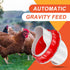 8 ZenxyHoC DIY Chicken Feeders No Waste, Ports Poultry Feeder with Hole Saw for Buckets Troughs Red