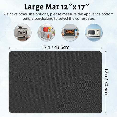 LOPNUR Appliance Sliders for Kitchen Appliances, 360° Rotating Mover, Heat Resistant Mat for Microwave, Toaster Oven