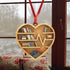 2D Talataca Bookshelf Heart Shape Book Lovers Nerd Bookworm Reader Gift Flat Car Rear View Mirror Accessories Christmas