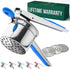 Bellemain Potato Ricer 15 oz with 3 Interchangeable Discs, Stainless Steel Potato Masher Kitchen Tool (Blue)