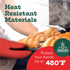Big Red House Silicone Mini Oven Mitts - Red - Set of 2 - Heat Resistant Kitchen Gloves for Cooking Baking