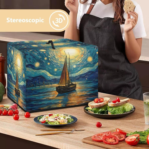 Starry Sky Blue Meat Slicer Cover for Kitchen Appliances, Dust Cover for Home Meat Bags, Women Home Decor