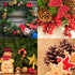 Whaline 25 Pcs Christmas Pine Cones Decoration with String, Natural Rustic Pinecones Bulk Ornaments for Crafting