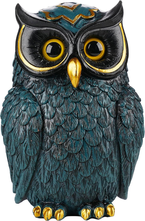 Buildopia Owl Figurine, Resin Animal Sculpture Statue for Home Decor, Bookshelf, Bedroom, Living