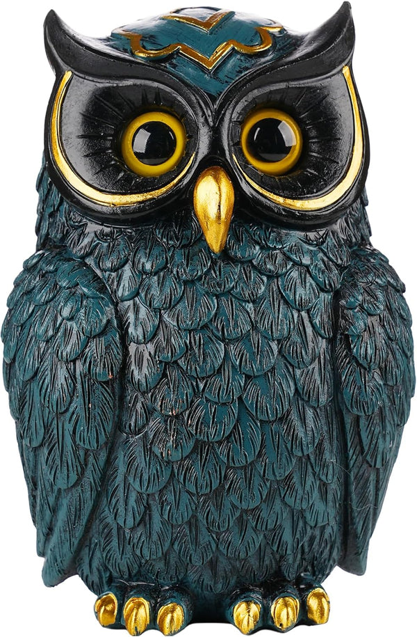 Buildopia Owl Figurine, Resin Animal Sculpture Statue for Home Decor, Bookshelf, Bedroom, Living