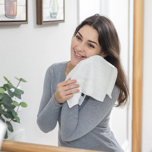 Set Set) Washcloth Linen Premium Original Turkish Cotton, Hotel Quality for Maximum Softness & Absorbency Face Towels