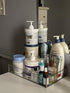 Clear Organizing Trays, Silver Mirror Tray for Room Decor, Exquisite Makeup, Jewelry, Vanity, Bathroom Storage Organizer